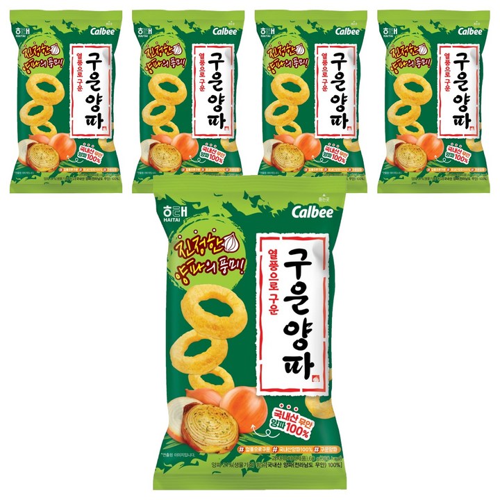 해태제과 구운양파, 60g, 5개
