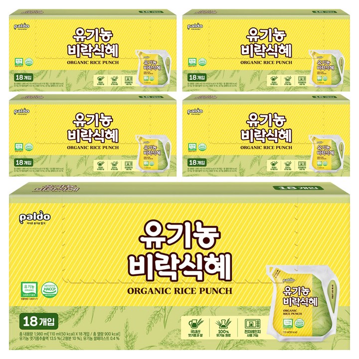 팔도 유기농 비락식혜, 90개, 110ml