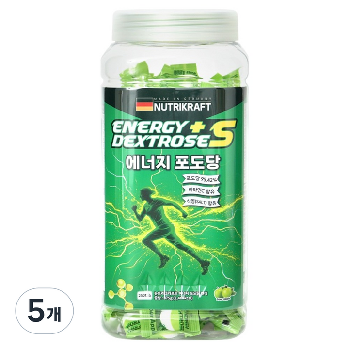 뉴트리크라프트 에너지+S 포도당 캔디, 5개