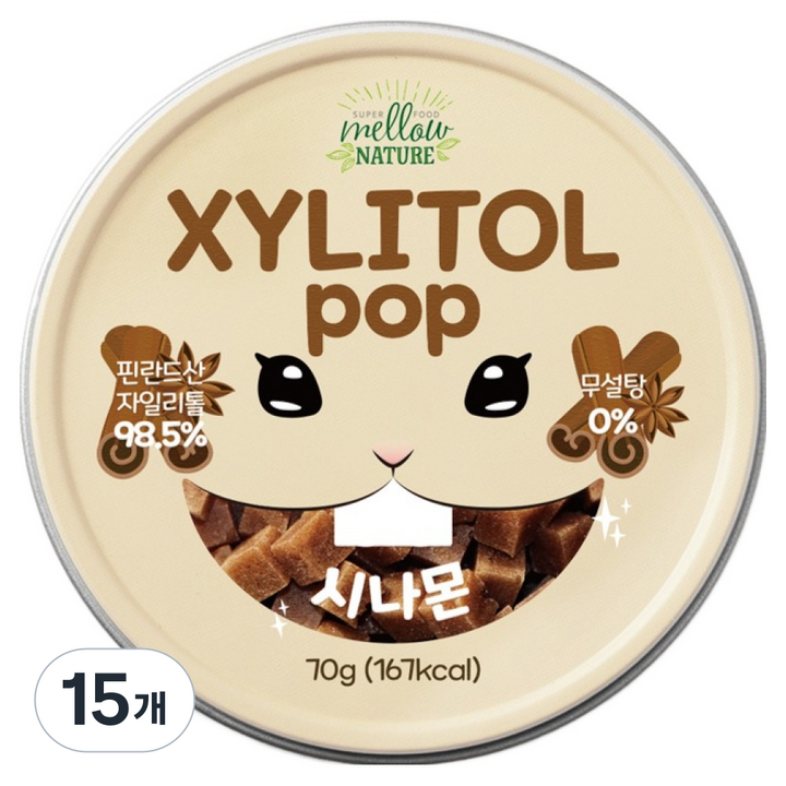 자일리톨팝 틴케이스 시나몬, 70g, 15개