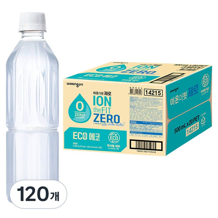 이온더핏 제로 무라벨, 120개, 500ml