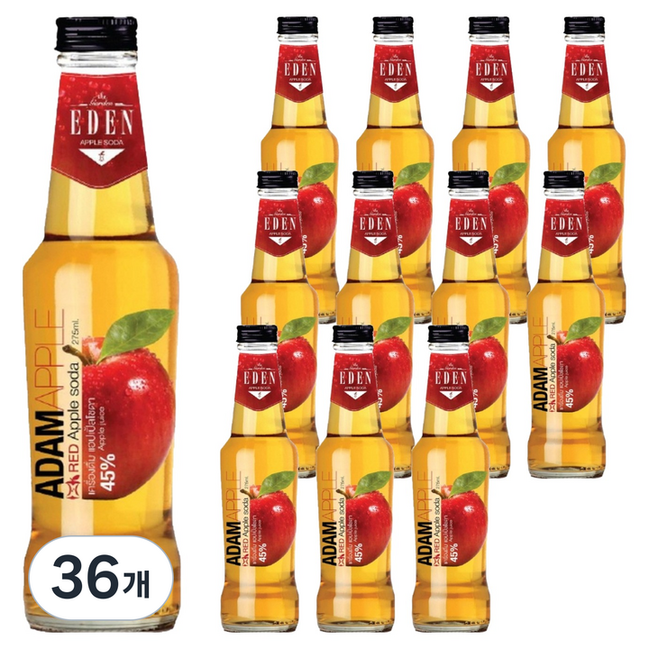 에덴 아담 스파클링 애플, 36개, 275ml
