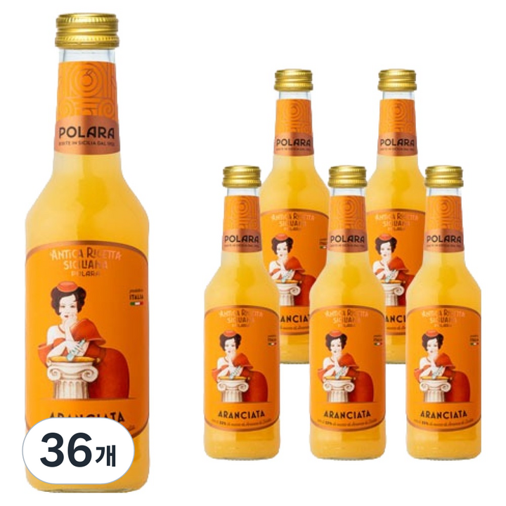 폴라라 시칠리아나 아란시아타 오렌지 탄산음료, 36개, 275ml