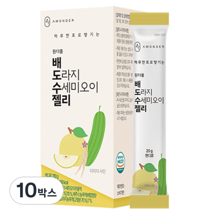 안국약품 원더풀 배도수 젤리 14p, 280g, 10박스