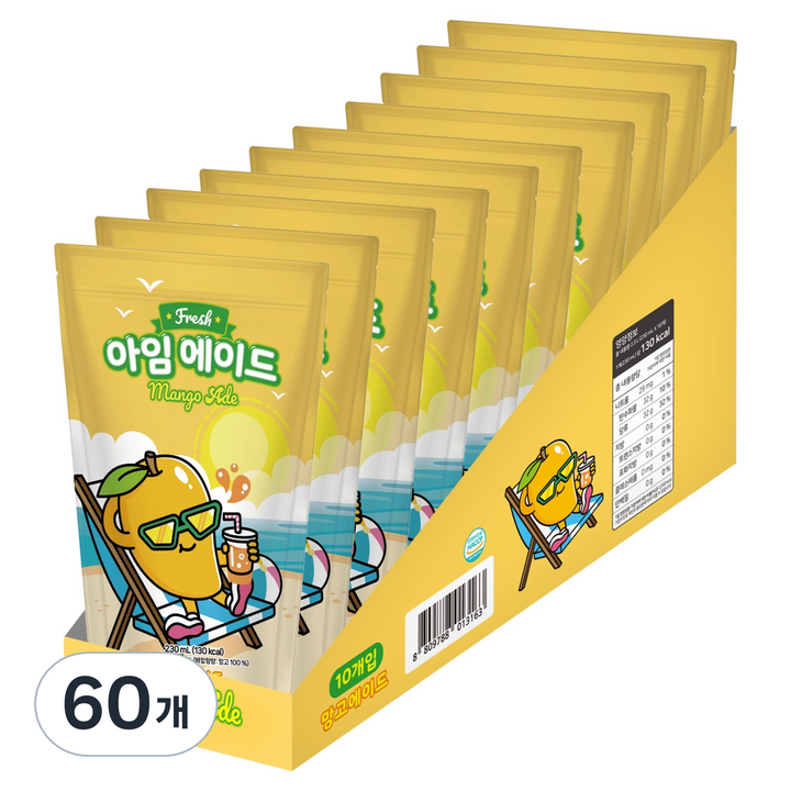 아임에이드 망고 에이드, 60개, 230ml