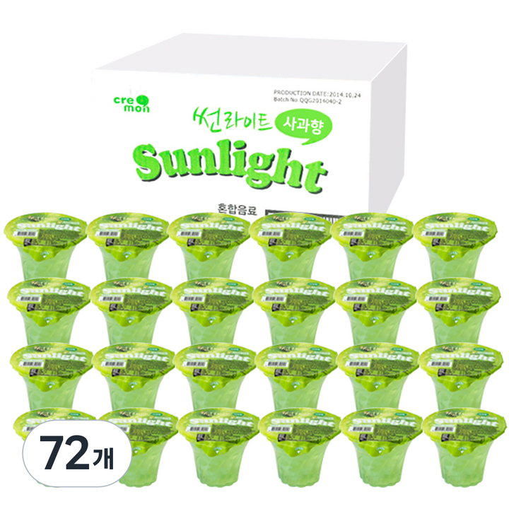 썬라이트 젤리푸딩 사과향, 180ml, 72개