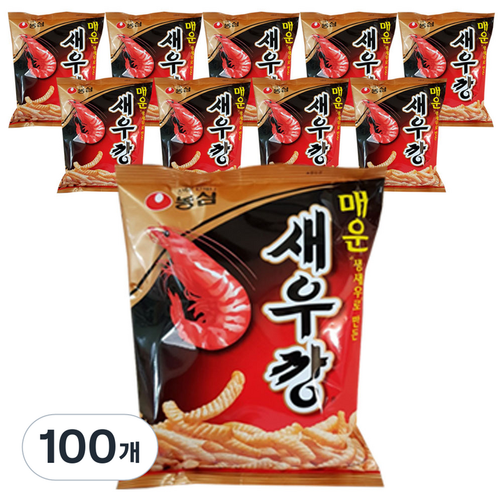 새우깡 매운새우깡, 90g, 100개