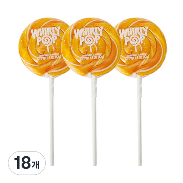 휘리팝 감귤향 막대사탕, 42g, 18개