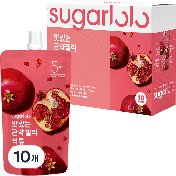 슈가로로 맛있는 곤약젤리 석류 10개입, 150g, 10개