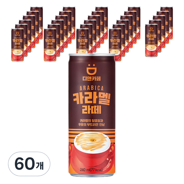 디앤카페 카라멜 라떼, 240ml, 1g, 60개