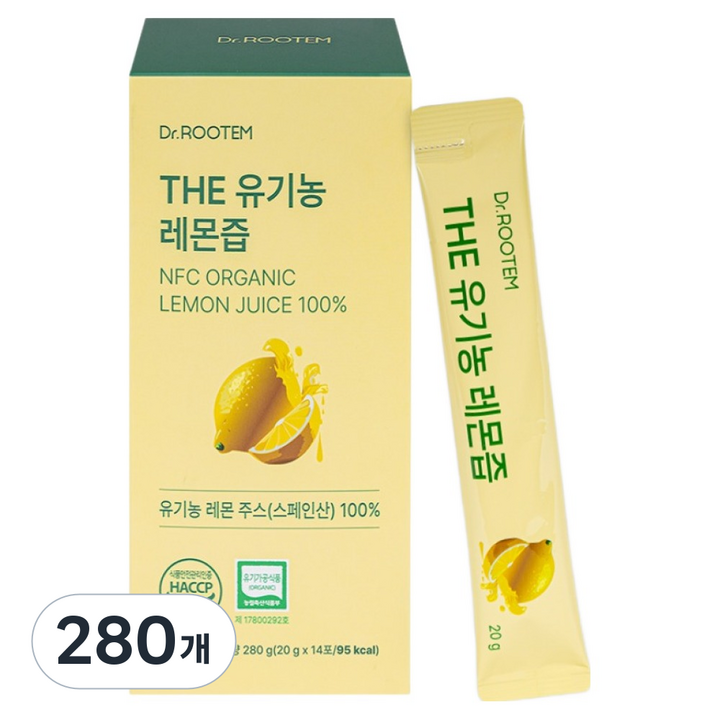 닥터루템 정품 THE 유기농 레몬즙 스틱, 20g, 280개