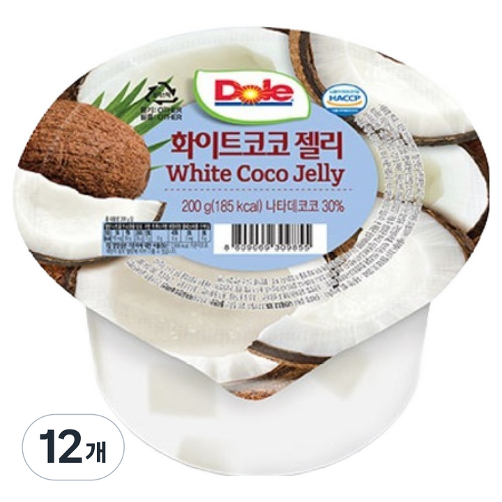 돌 화이트코코 컵젤리, 200g, 12개