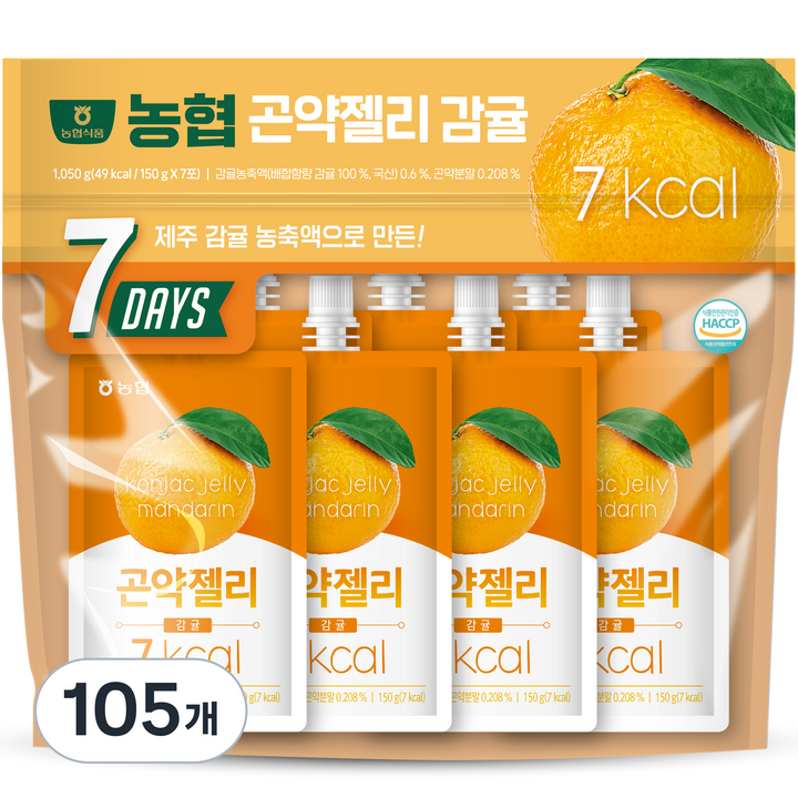 농협식품 곤약젤리 감귤, 150g, 105개