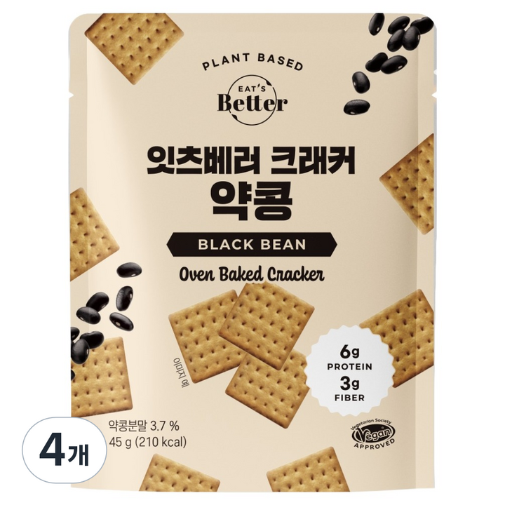 잇츠베러 크래커 약콩맛, 45g, 4개