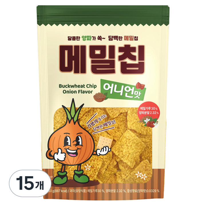 메밀칩 어니언맛, 160g, 15개