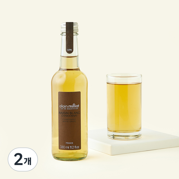 알랭밀리아 샤르도네 화이트 포도주스, 330ml, 2개