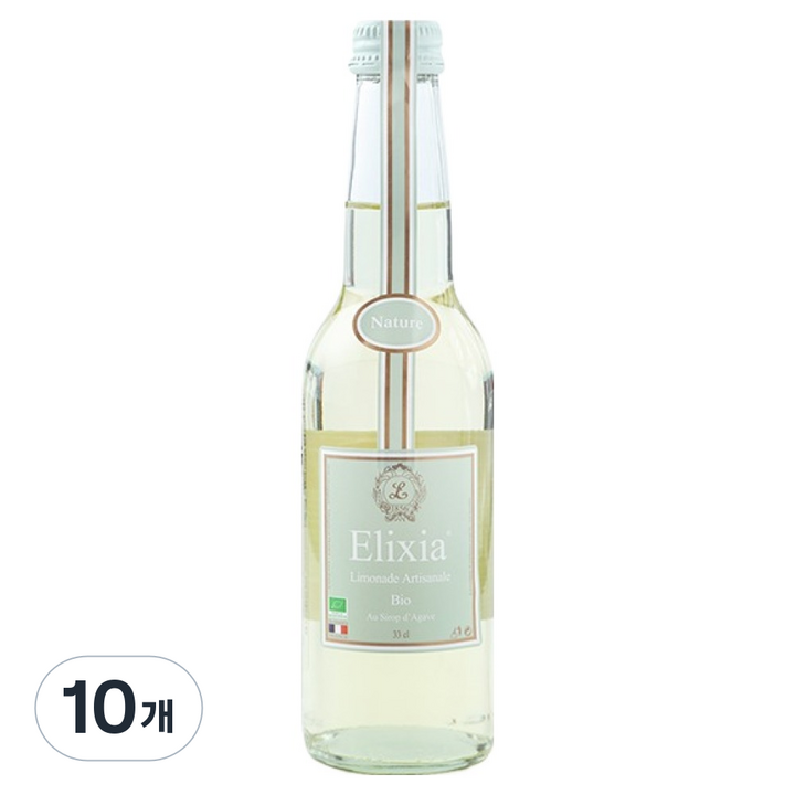 엘릭시아 유기농 레몬 탄산음료, 330ml, 10개