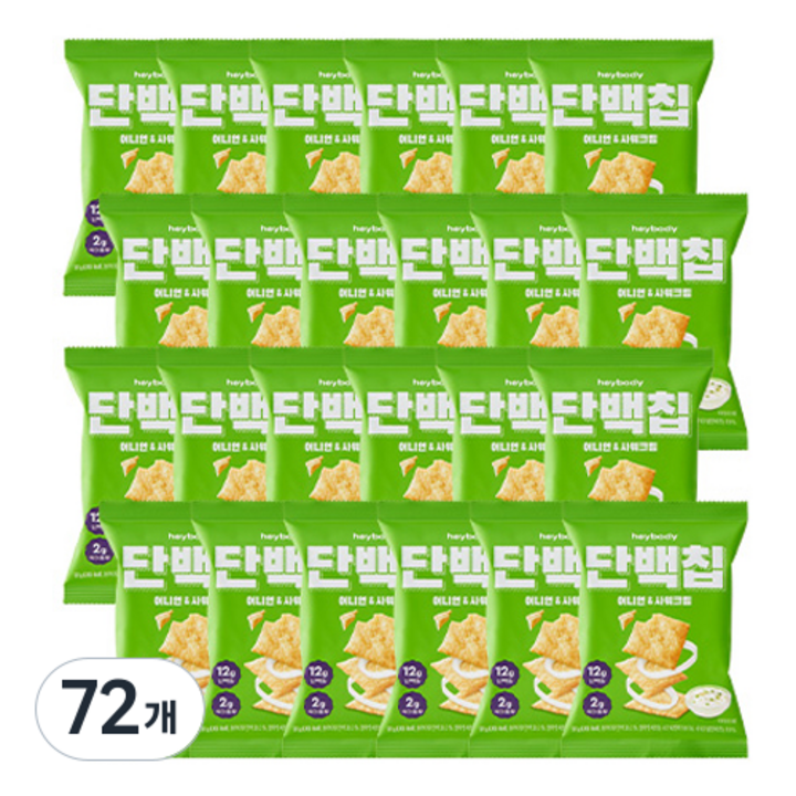 헤이바디 단백칩 어니언 & 사워크림, 50g, 72개