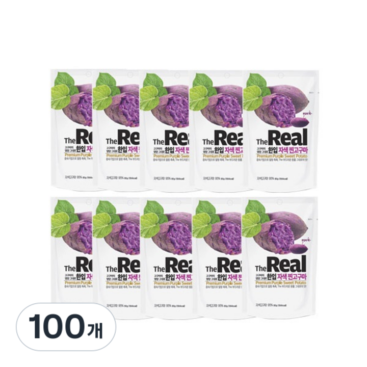 리치팜너트 한입 자색 찐고구마, 80g, 100개