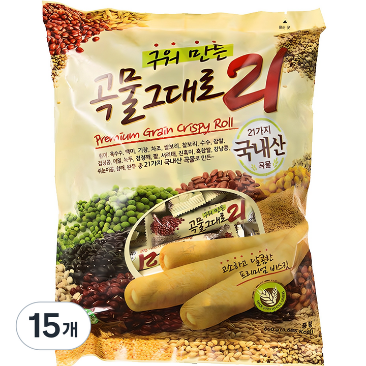 곡물그대로21 크리스피롤, 650g, 15개