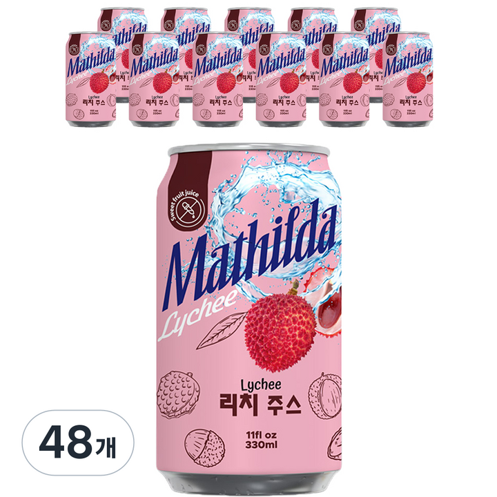 Mathilda 리치 주스, 330ml, 48개