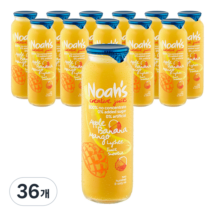 노아주스 애플 바나나 리치 망고 스무디, 260ml, 36개