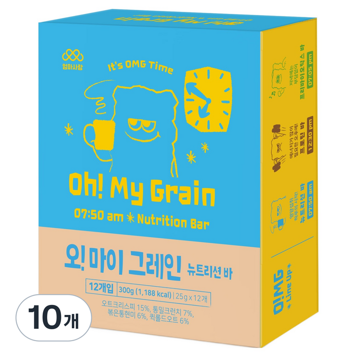 엄마사랑 오 마이그레인 뉴트리션바, 300g, 10개