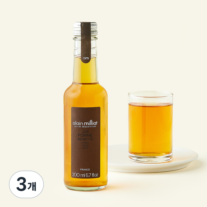 알랭밀리아 피핀 애플 주스, 200ml, 3개