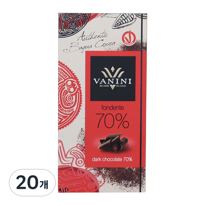 바니니 다크초콜릿 70%, 100g, 20개