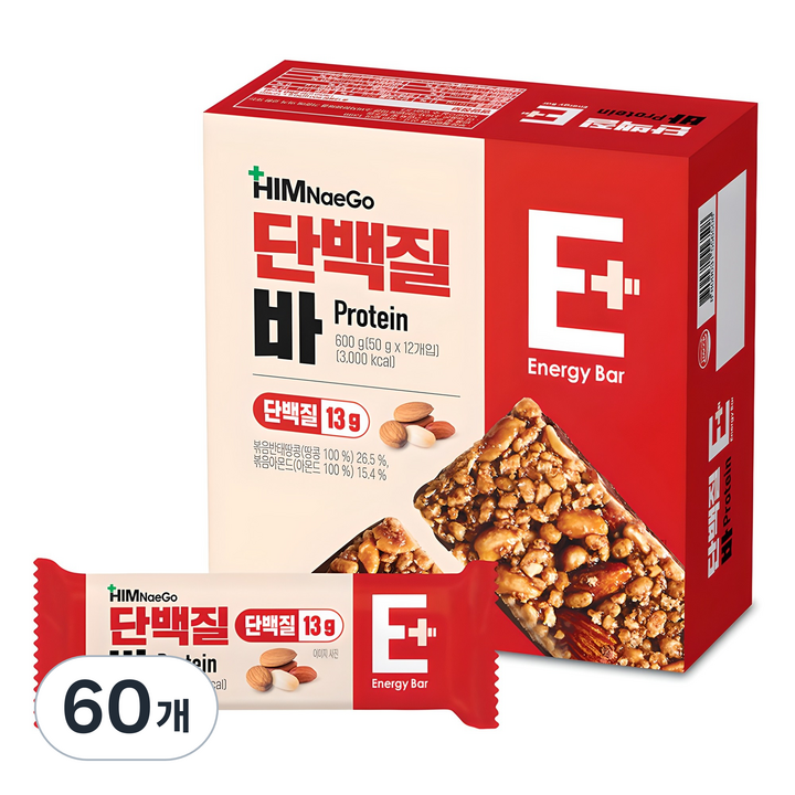 힘내고 단백질바, 50g, 60개