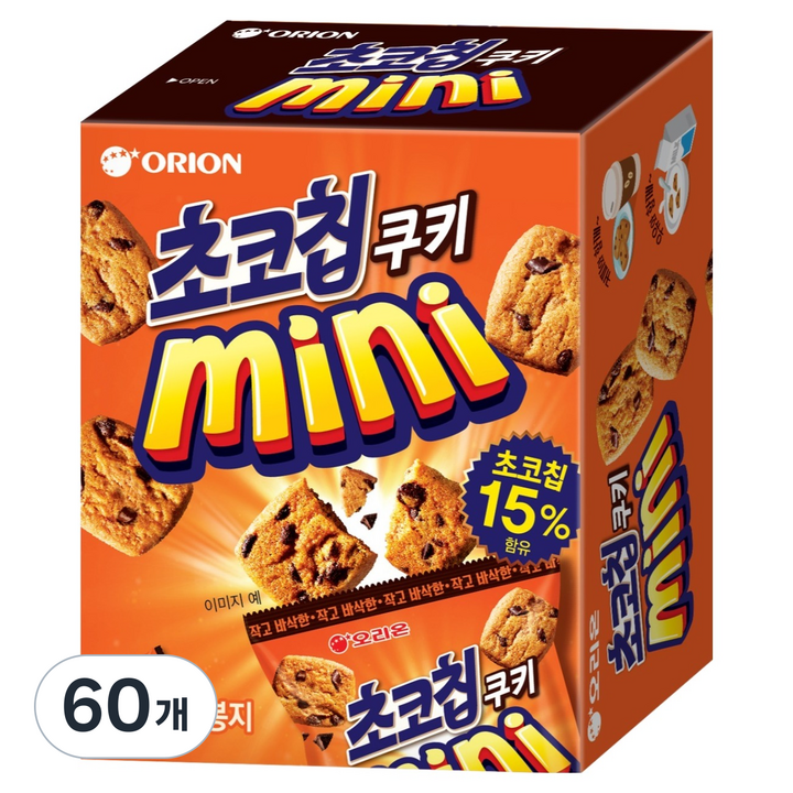 오리온 초코칩쿠키 미니, 90g, 60개