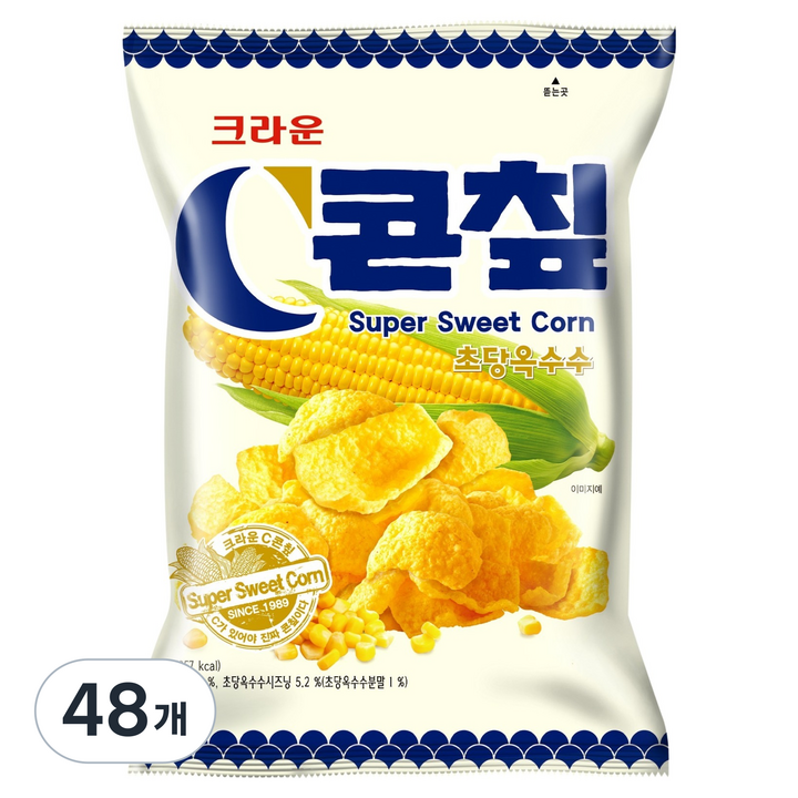 콘칲 초당옥수수 과자, 70g, 48개
