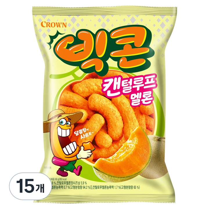 크라운 빅카초 빅콘 캔털루프 멜론, 60g, 15개