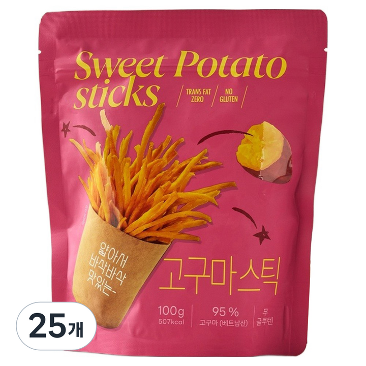모던하우스 추억의 고구마스틱, 100g, 25개