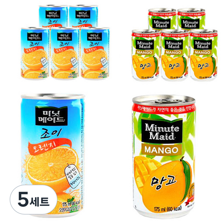 미닛메이드 음료 조이 오렌지 175ml x 6p + 망고 175ml x 6p, 5세트
