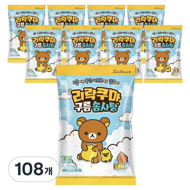 나무인터내셔널 리락쿠마 구름 솜사탕, 108개, 15g