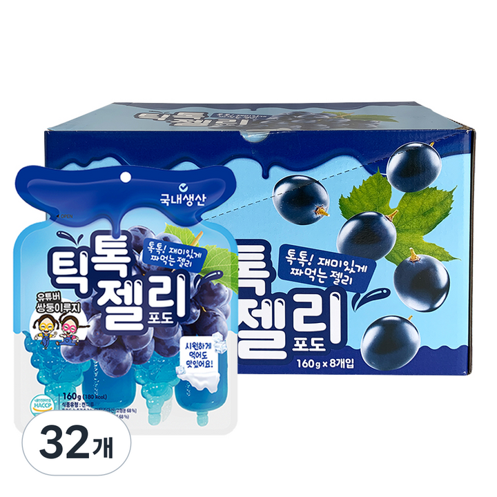 틱톡젤리 포도, 160g, 32개