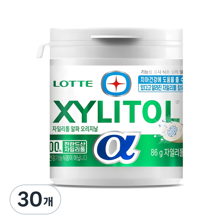 롯데자일리톨 알파 오리지날, 86g, 30개