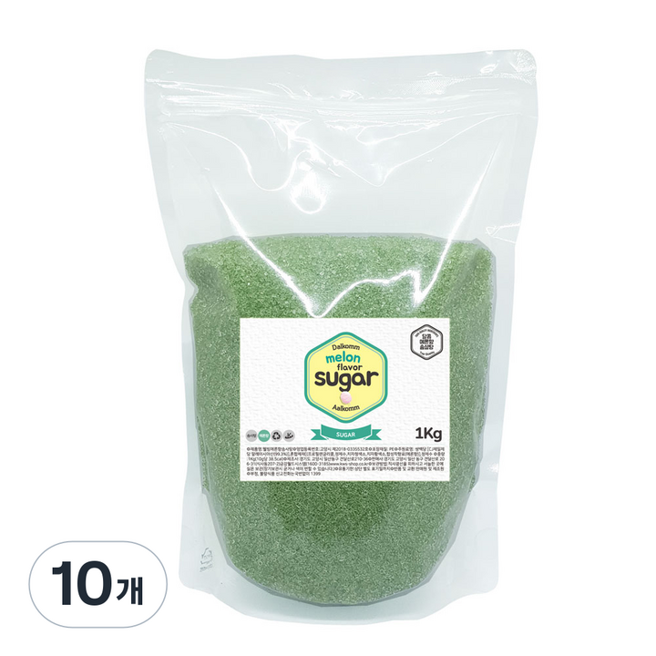 웰빙 솜사탕 설탕 메론향, 1kg, 10개
