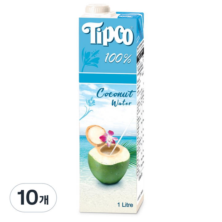 팁코 코코넛워터 혼합주스, 1L, 10개
