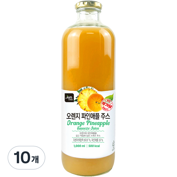 호재준 오렌지 파인애플 주스, 1L, 10개