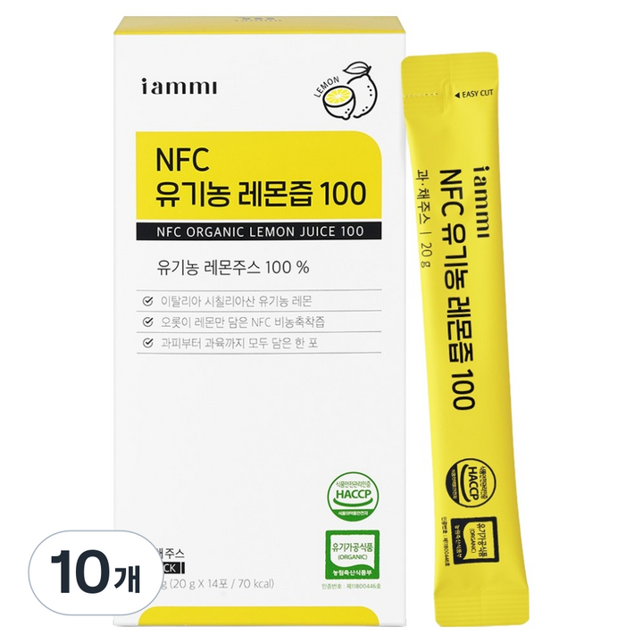 아이엠미 NFC 유기농 레몬즙 100 14p, 280g, 10개