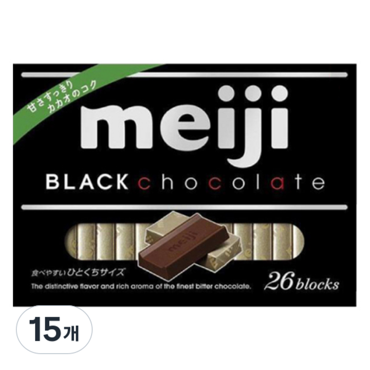 메이지 블랙 초콜릿 블록, 120g, 15개