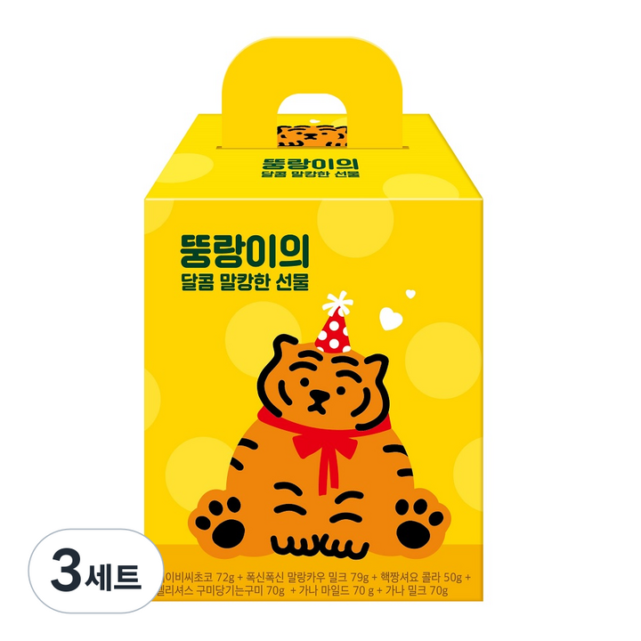 뚱랑이의 달콤 말캉한 선물 간식세트, 411g, 3세트