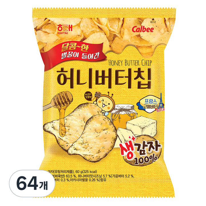해태 허니버터칩, 60g, 64개