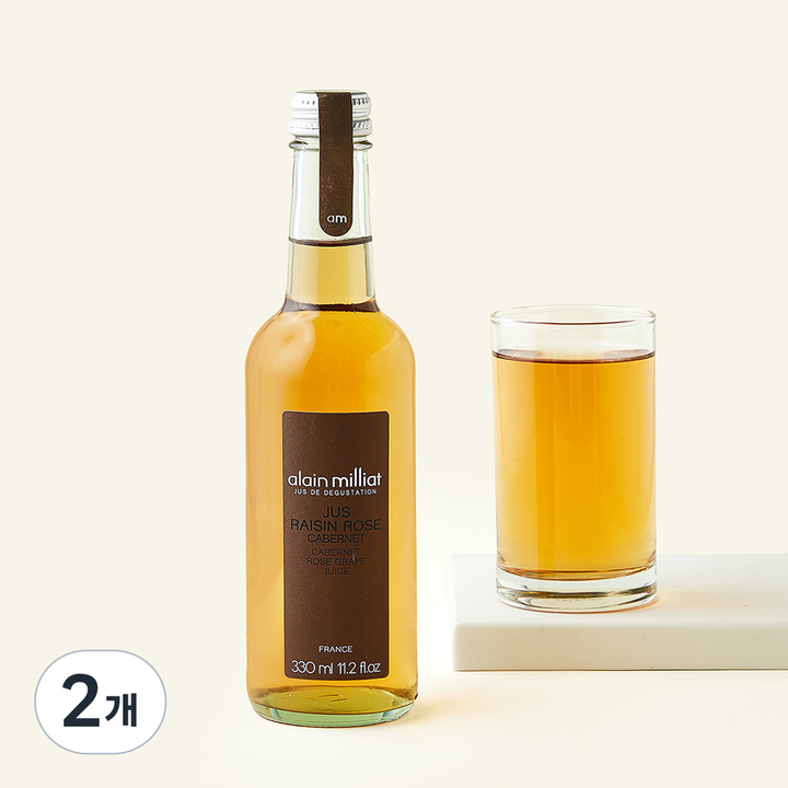 알랭밀리아 까베르네 로제 포도주스, 330ml, 2개