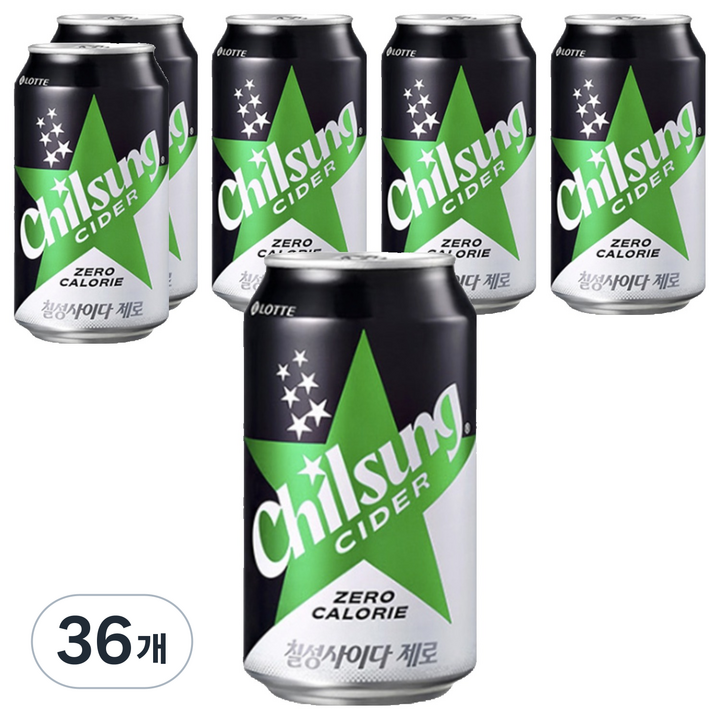 칠성사이다 제로 업소용, 355ml, 36개