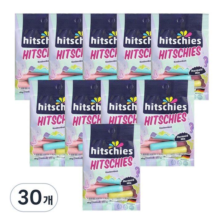 히츨러 히치스 머메이드 수수깡젤리, 40g, 30개