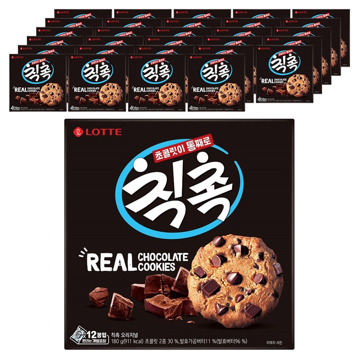 롯데제과 칙촉 오리지널, 180g, 30개