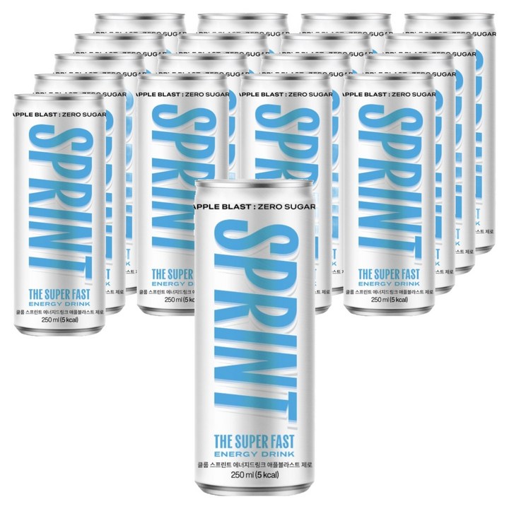 클룹 스프린트 에너지드링크 애플블라스트 제로, 250ml, 18개